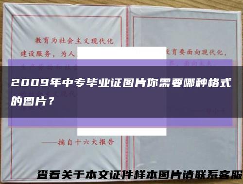 2009年中专毕业证图片你需要哪种格式的图片？缩略图