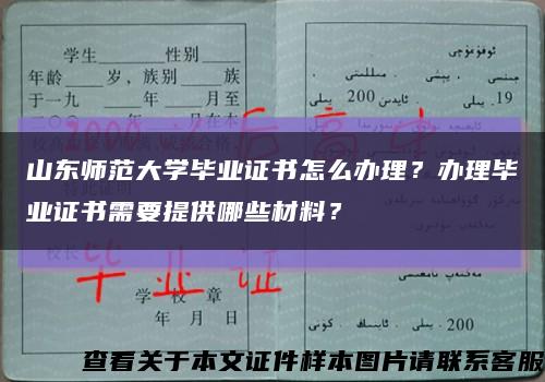 山东师范大学毕业证书怎么办理？办理毕业证书需要提供哪些材料？缩略图