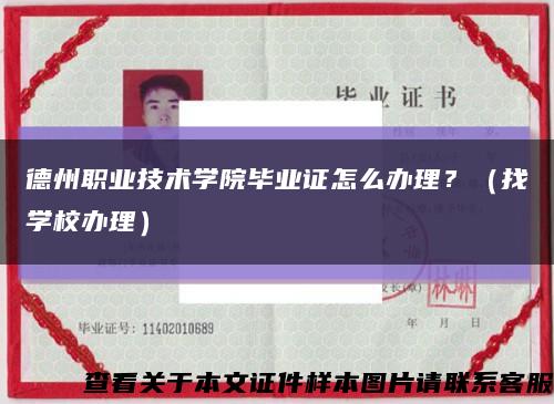 德州职业技术学院毕业证怎么办理？（找学校办理）缩略图