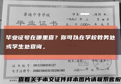 毕业证号在哪里查？你可以在学校教务处或学生处查询。缩略图