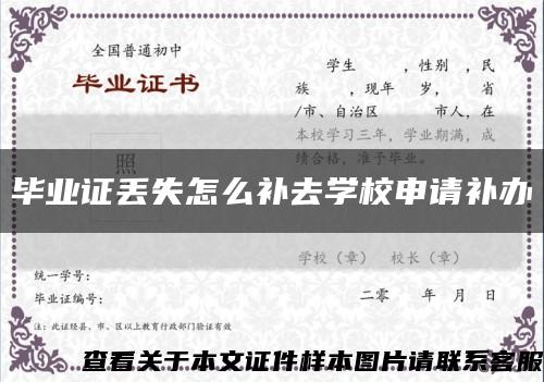 毕业证丢失怎么补去学校申请补办缩略图