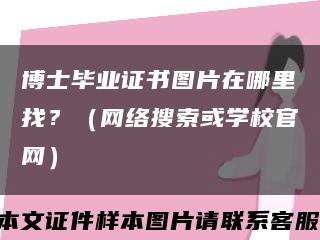 博士毕业证书图片在哪里找？（网络搜索或学校官网）缩略图