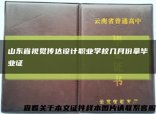 山东省视觉传达设计职业学校几月份拿毕业证缩略图