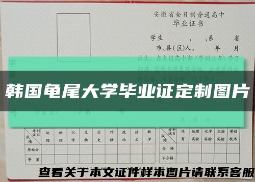 韩国龟尾大学毕业证定制图片缩略图