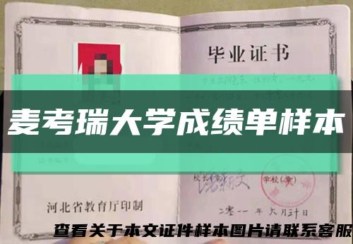 麦考瑞大学成绩单样本缩略图