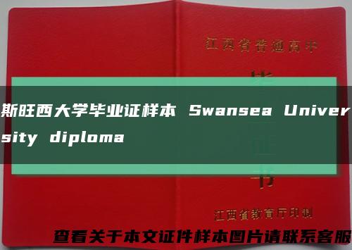 斯旺西大学毕业证样本 Swansea University diploma缩略图