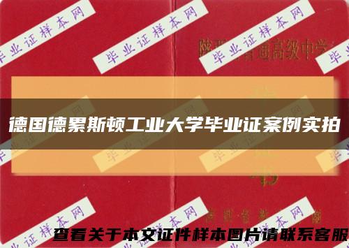 德国德累斯顿工业大学毕业证案例实拍缩略图