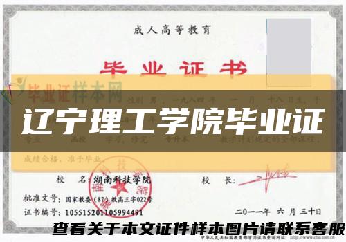 辽宁理工学院毕业证缩略图