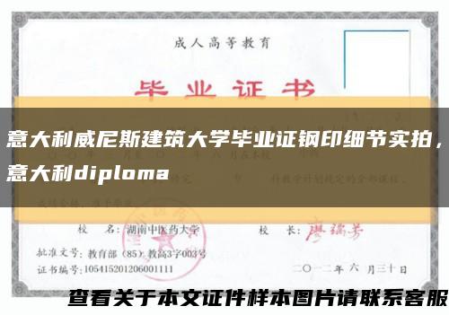 意大利威尼斯建筑大学毕业证钢印细节实拍，意大利diploma缩略图