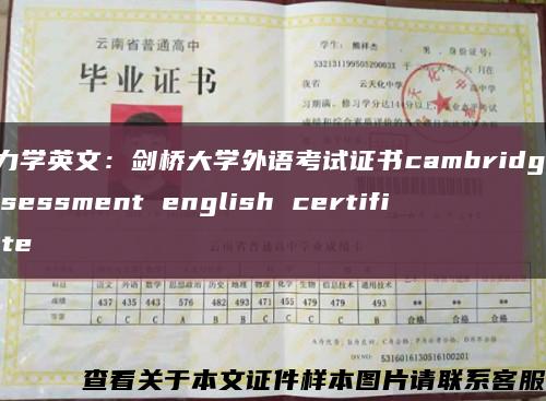 努力学英文：剑桥大学外语考试证书cambridge assessment english certificate缩略图