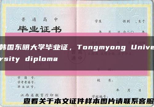 韩国东明大学毕业证，Tongmyong University diploma缩略图