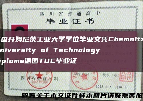 德国开姆尼茨工业大学学位毕业文凭Chemnitz University of Technology diploma德国TUC毕业证缩略图