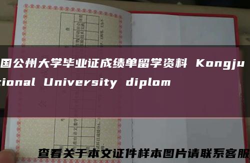 韩国公州大学毕业证成绩单留学资料 Kongju National University diploma缩略图