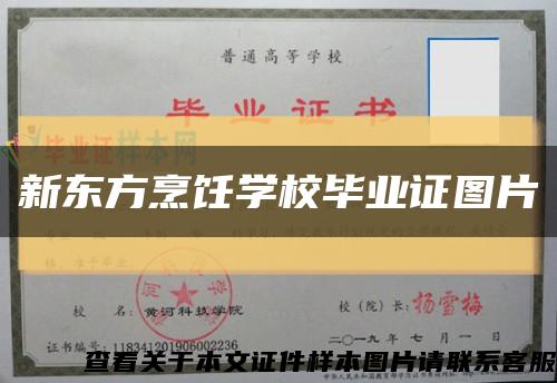 新东方烹饪学校毕业证图片缩略图