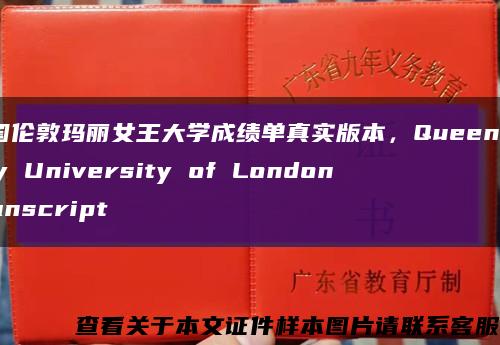 英国伦敦玛丽女王大学成绩单真实版本，Queen Mary University of London transcript缩略图