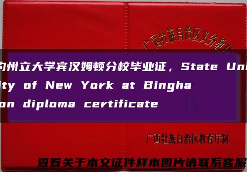 纽约州立大学宾汉姆顿分校毕业证，State University of New York at Binghamton diploma certificate缩略图