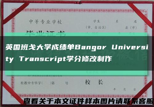 英国班戈大学成绩单Bangor University Transcript学分修改制作缩略图