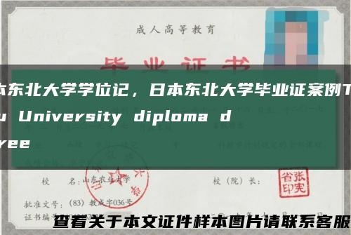 日本东北大学学位记，日本东北大学毕业证案例Tohoku University diploma degree缩略图