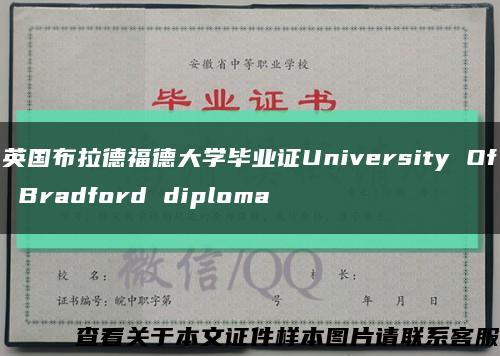 英国布拉德福德大学毕业证University Of Bradford diploma缩略图