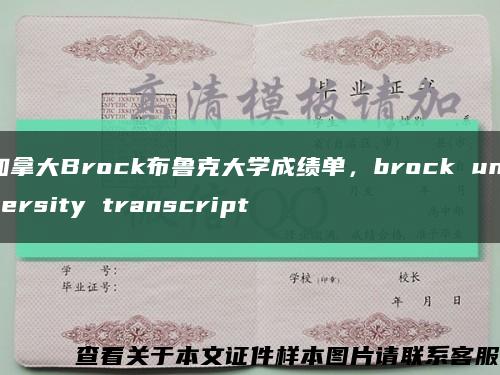 加拿大Brock布鲁克大学成绩单，brock university transcript缩略图