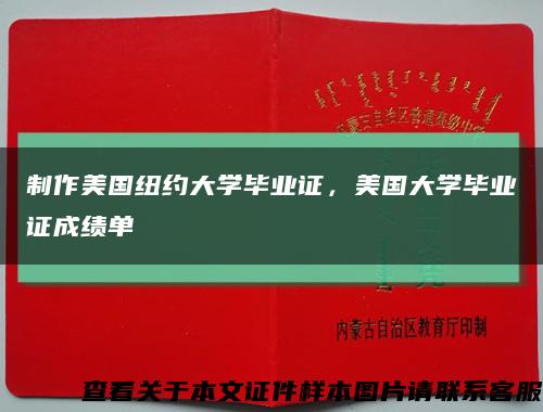 制作美国纽约大学毕业证，美国大学毕业证成绩单缩略图