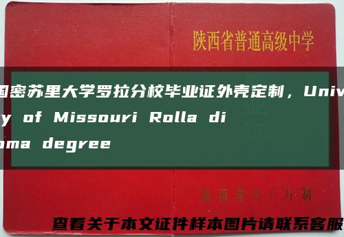 美国密苏里大学罗拉分校毕业证外壳定制，University of Missouri Rolla diploma degree缩略图