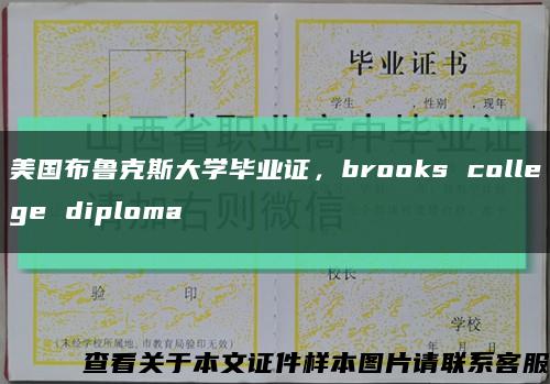 美国布鲁克斯大学毕业证，brooks college diploma缩略图