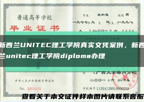 新西兰UNITEC理工学院真实文凭案例，新西兰unitec理工学院diploma办理缩略图