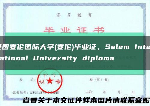 美国塞伦国际大学(塞伦)毕业证，Salem International University diploma缩略图