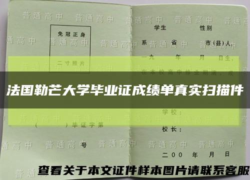 法国勒芒大学毕业证成绩单真实扫描件缩略图