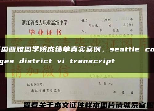 美国西雅图学院成绩单真实案例，seattle colleges district vi transcript缩略图