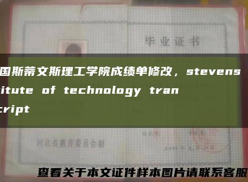 美国斯蒂文斯理工学院成绩单修改，stevens institute of technology transcript缩略图