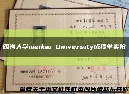 明海大学meikai University成绩单实拍缩略图