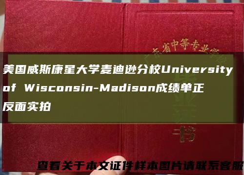 美国威斯康星大学麦迪逊分校University of Wisconsin-Madison成绩单正反面实拍缩略图