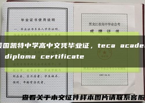 美国凯特中学高中文凭毕业证，teca academy diploma certificate缩略图