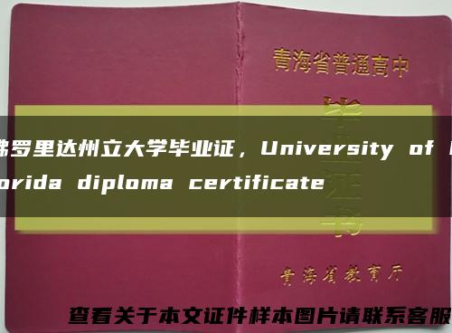 佛罗里达州立大学毕业证，University of Florida diploma certificate缩略图