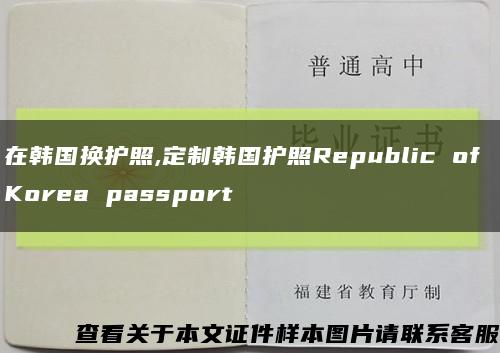 在韩国换护照,定制韩国护照Republic of Korea passport缩略图