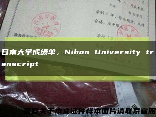 日本大学成绩单，Nihon University transcript缩略图