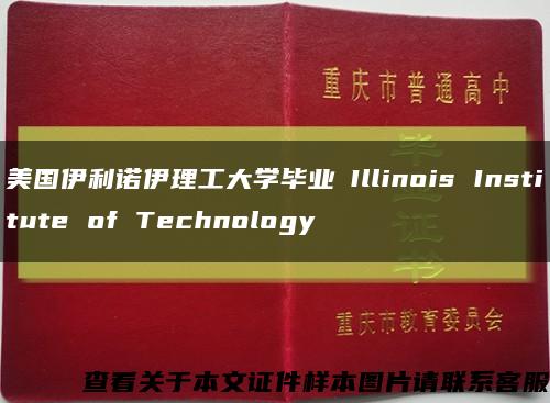 美国伊利诺伊理工大学毕业証Illinois Institute of Technology缩略图