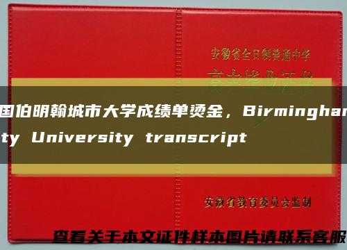 英国伯明翰城市大学成绩单烫金，Birmingham City University transcript缩略图