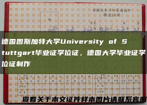 德国图斯加特大学University of Stuttgart毕业证学位证，德国大学毕业证学位证制作缩略图