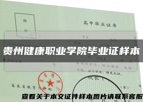 贵州健康职业学院毕业证样本缩略图