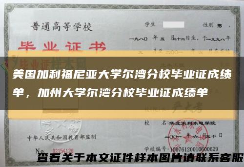 美国加利福尼亚大学尔湾分校毕业证成绩单，加州大学尔湾分校毕业证成绩单缩略图