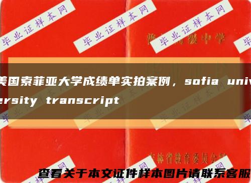 美国索菲亚大学成绩单实拍案例，sofia university transcript缩略图