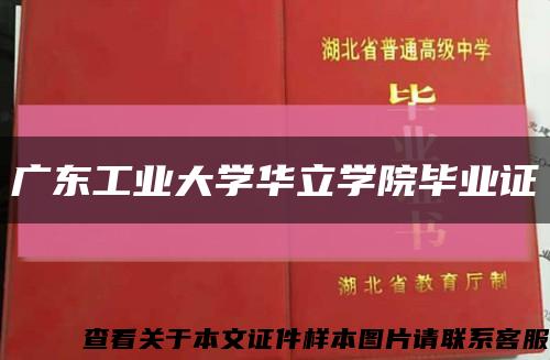 广东工业大学华立学院毕业证缩略图