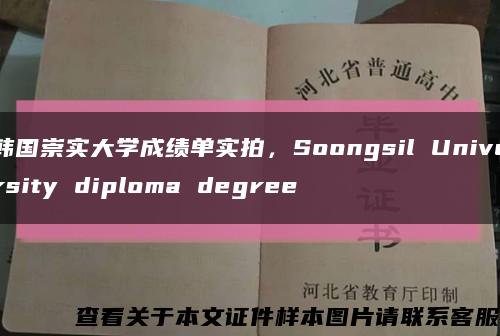 韩国崇实大学成绩单实拍，Soongsil University diploma degree缩略图