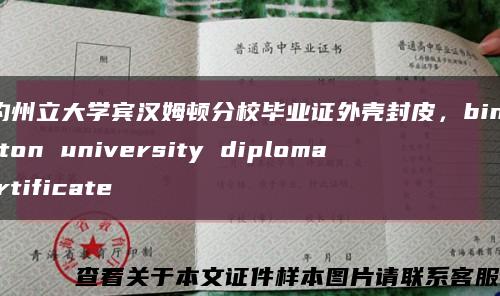 纽约州立大学宾汉姆顿分校毕业证外壳封皮，binghamton university diploma certificate缩略图