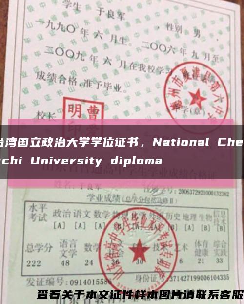 台湾国立政治大学学位证书，National Chengchi University diploma缩略图