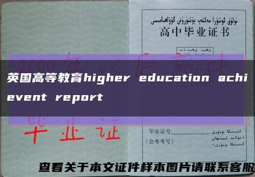 英国高等教育higher education achievent report缩略图