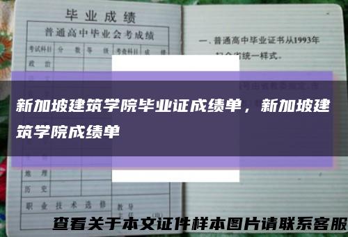 新加坡建筑学院毕业证成绩单，新加坡建筑学院成绩单缩略图